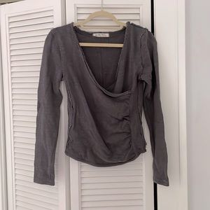 Free People wrap long sleeved shirt!